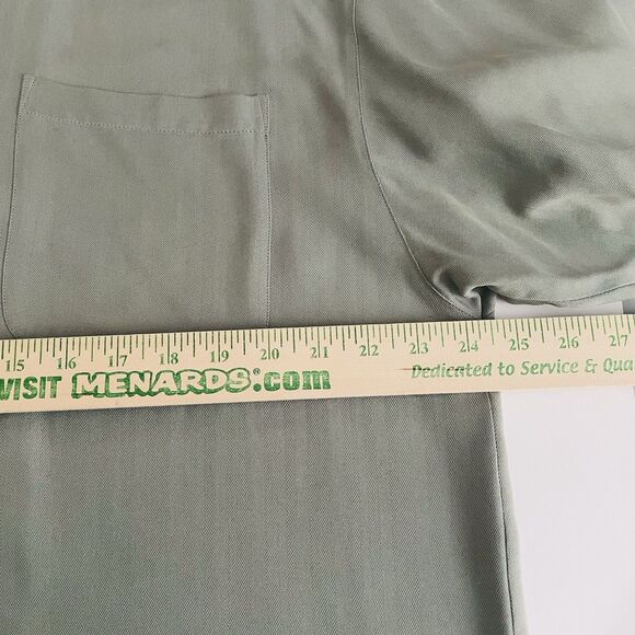 Tommy Bahama 100% Silk Shirt Men's XL Green Tropical Short Sleeve Button Up - Picture 12 of 13